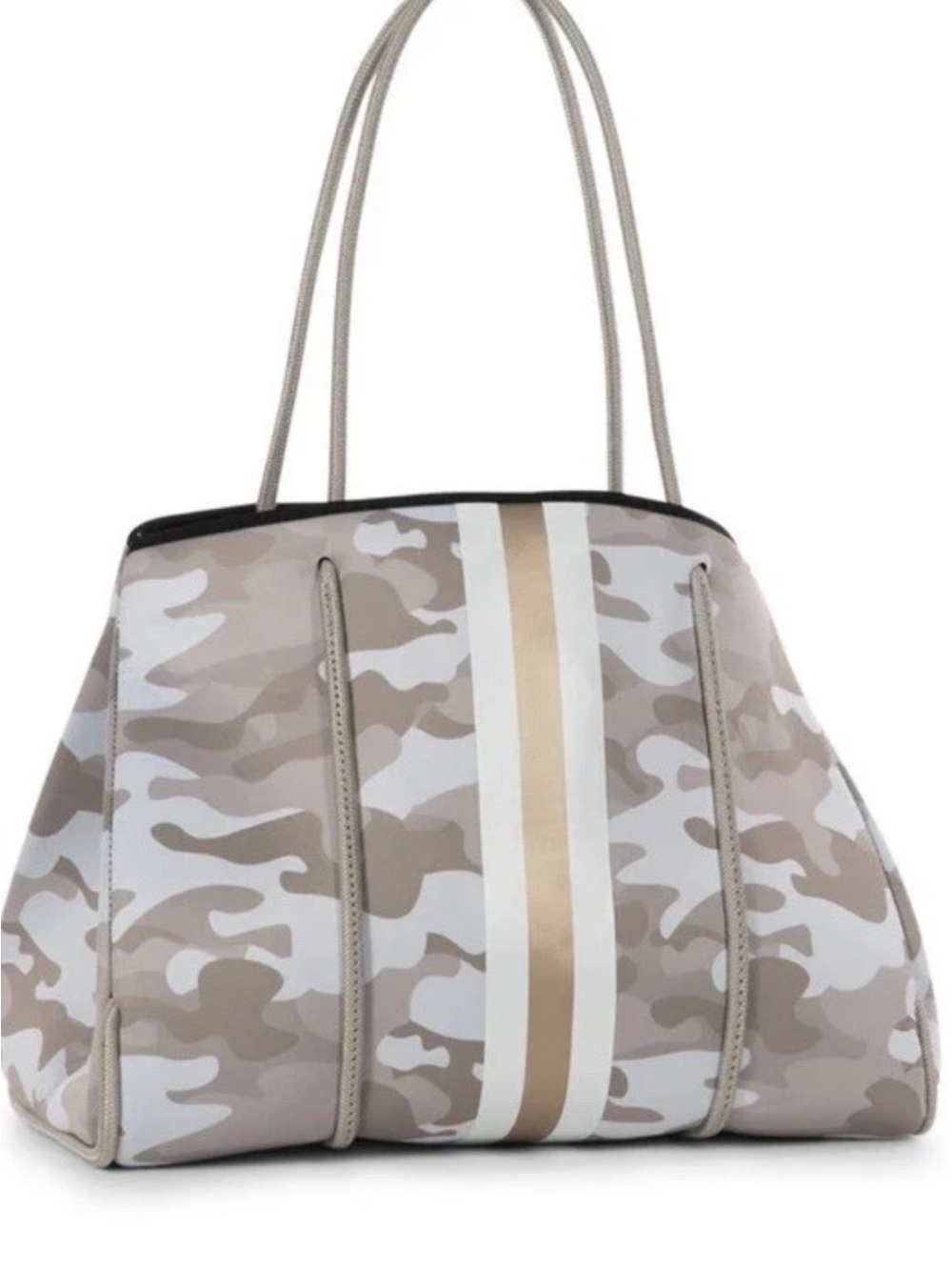 HAUTE SHORE GREYSON SAHARA WHITE CAMO TOTE